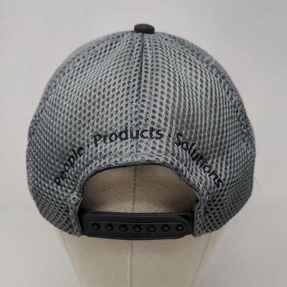 Charles D. Jones Co Men's Snapback Mesh Back Hat Black Gray Embroidered Logo - Picture 5 of 7